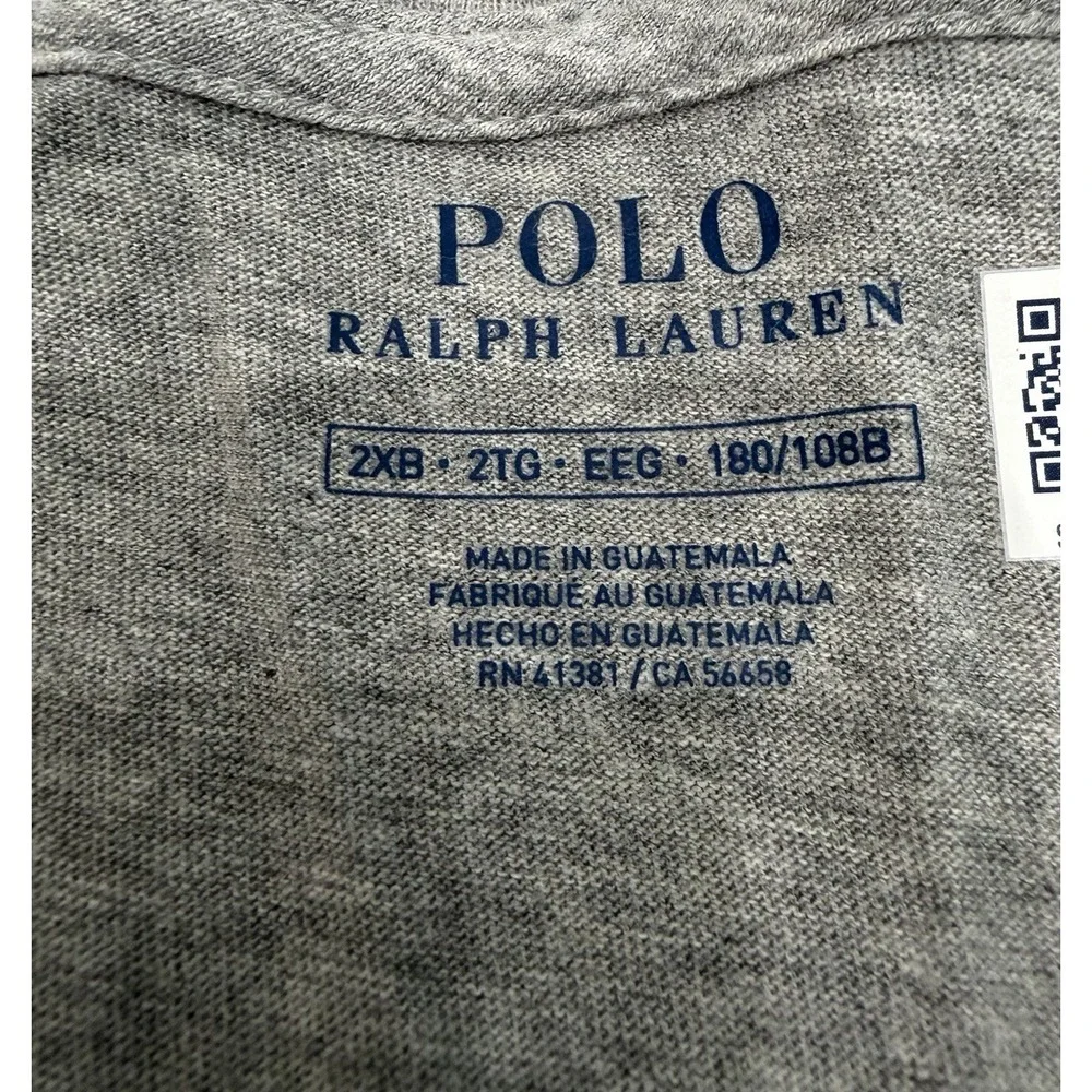 Polo Ralph Lauren M Print Shop Graphic Logo T-Shirt Grey 2XB NWT
